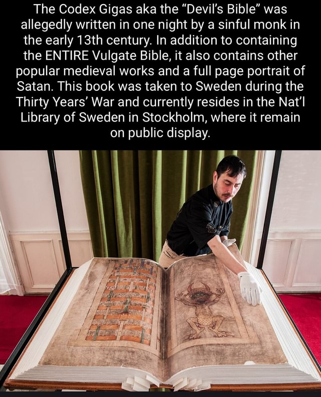 The Codex Gigas, also known as the Devil's Bible - DAILY NEWS