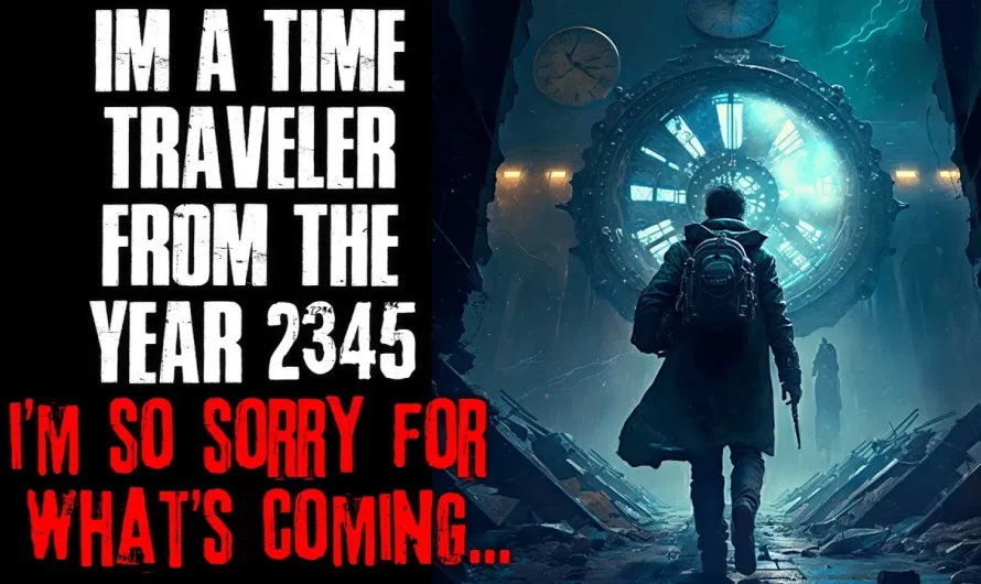 A strange man declares: “I am a time traveler from the year 2345, I am very sorry for what is to come”