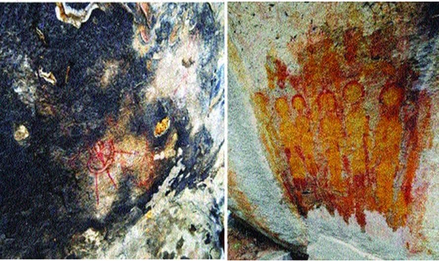 10,000-year-old rock paintings depicting aliens and UFOs found in Chhattisgarh