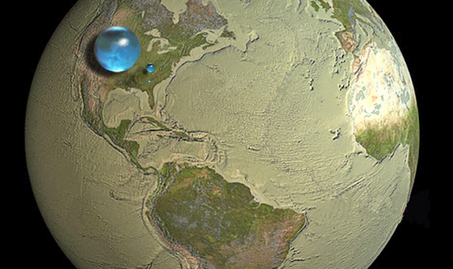 All of Earth’s water in a single sphere!