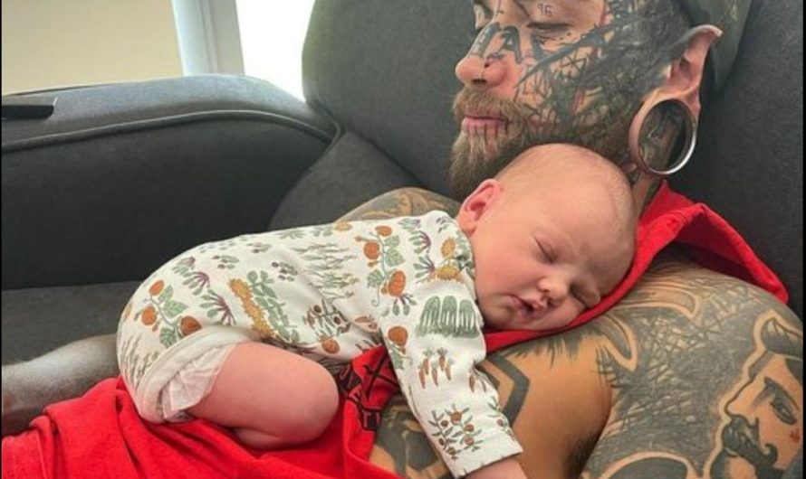 24-year-old dad, whose body is completely covered with more than 200 tattoos, removed them for the sake of his baby daughter, Better sit down before seeing him today