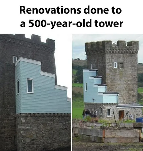 Renovations of a 500-Year-Old Tower: A Blend of History and Modernity
