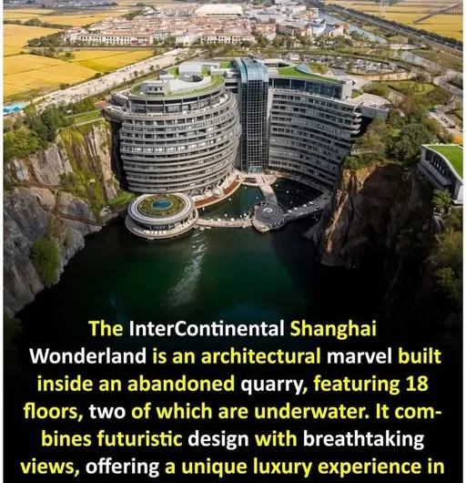 InterContinental Shanghai Wonderland: A Futuristic Oasis in an Abandoned Quarry