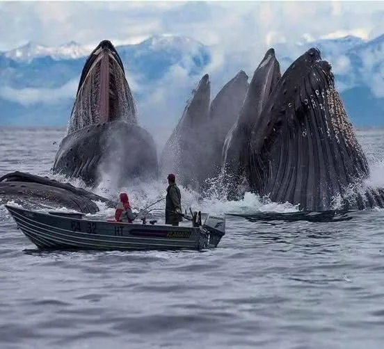 Nature’s Cooperative Feast: Witnessing the Astonishing Bubble-Net Feeding of Humpback Whales
