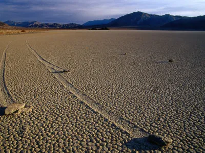The Sliding Rocks of Racetrack Playa, Death Valley, California