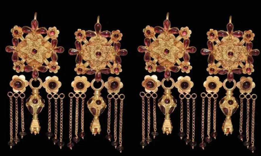 Gleaming Through Time: Ancient Greek Gold and Garnet Earrings of the 4th