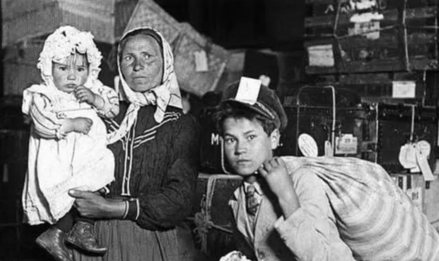 Italian Family Seeking Lost Baggage, Ellis Island