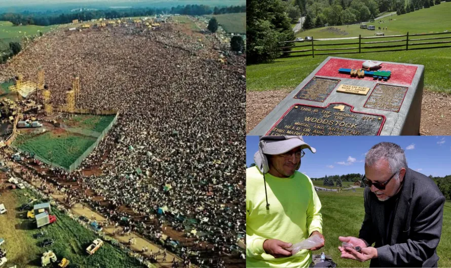 Dig this man: Archaeologists are excavating at the Woodstock site of the legendary 1969 hippy music festival in upstate New York