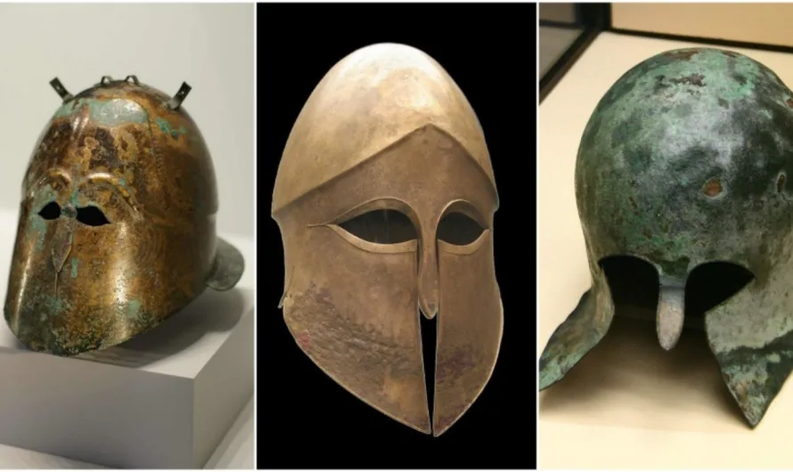 Corinthian helmet-the most popular helmet during the Archaic and Early Classical Periods, that protected the entire head and neck