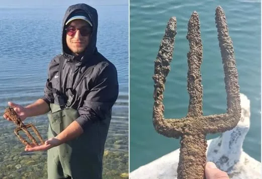 Poseidon’s trident tip emerges from Türkiye’s Lake Iznik