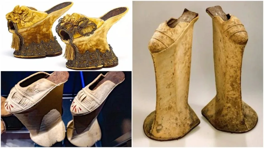 Chopines: Renaissance platform shoes popularly worn in Venice by both courtesans and patrician women
