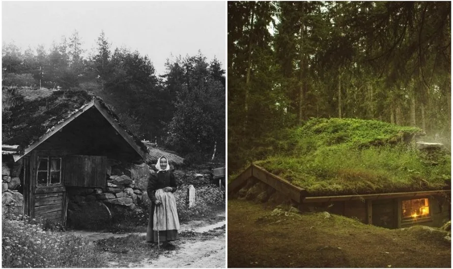 A fairytale world of hundreds of years old forest huts dug into the ground