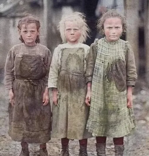 From Raymond the smoking newsboy to garment workers as young as FIVE: Newly colorized images show child labor in early 20th century America