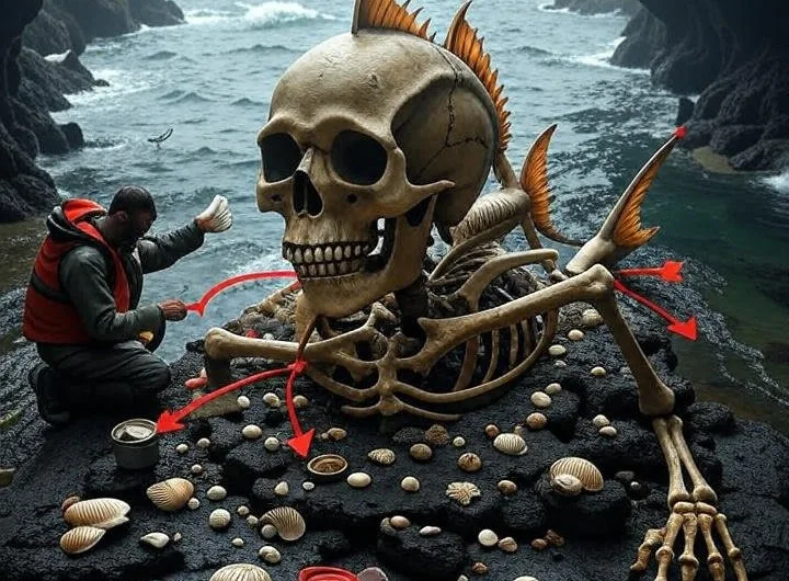 Sea Monster Skeleton in Jeju’s Coastal Cave: Mythic Siren or Marine Hoax?