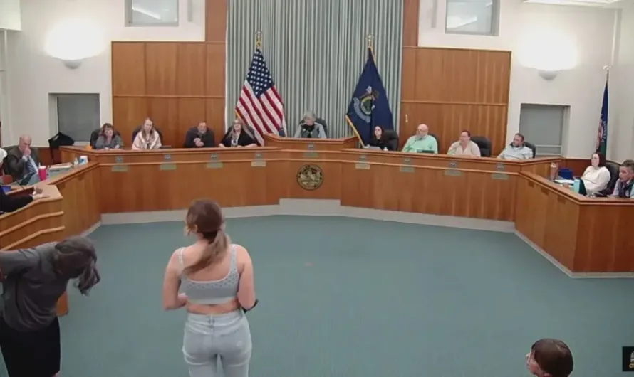 Activists strip to their underwear at Maine school board meeting to protest trans athlete policy: ‘You feel uncomfortable?’