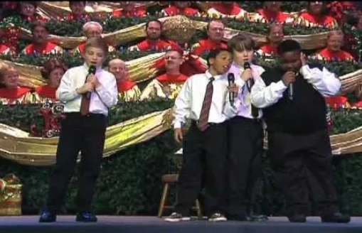 With their hilarious Christmas performance, four lads steal the show